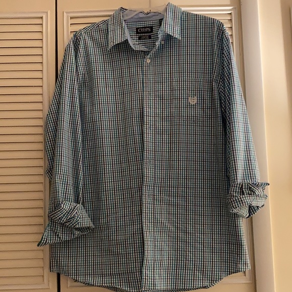 XXL Chaps Plaid Button Down - Picture 2 of 6